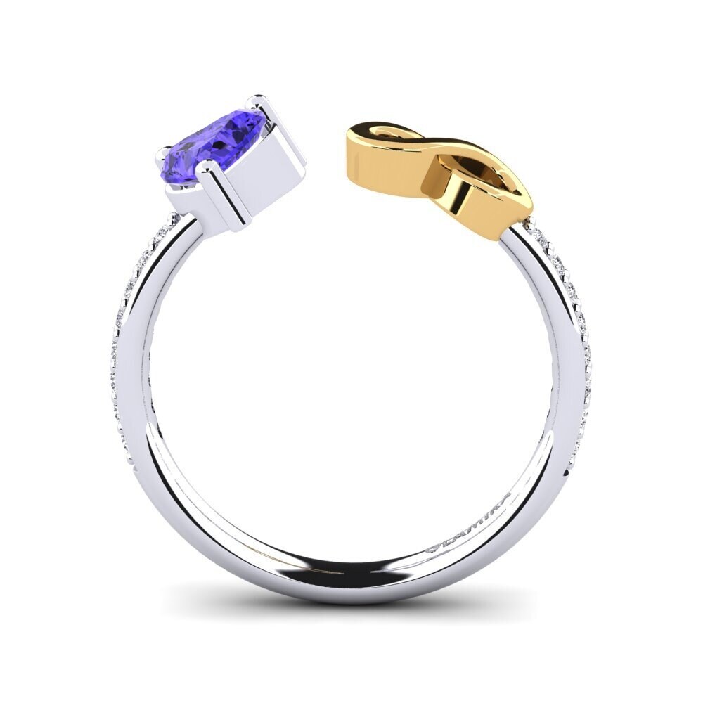 18ct White & Yellow Gold Tanzanite Ring Ekaterina