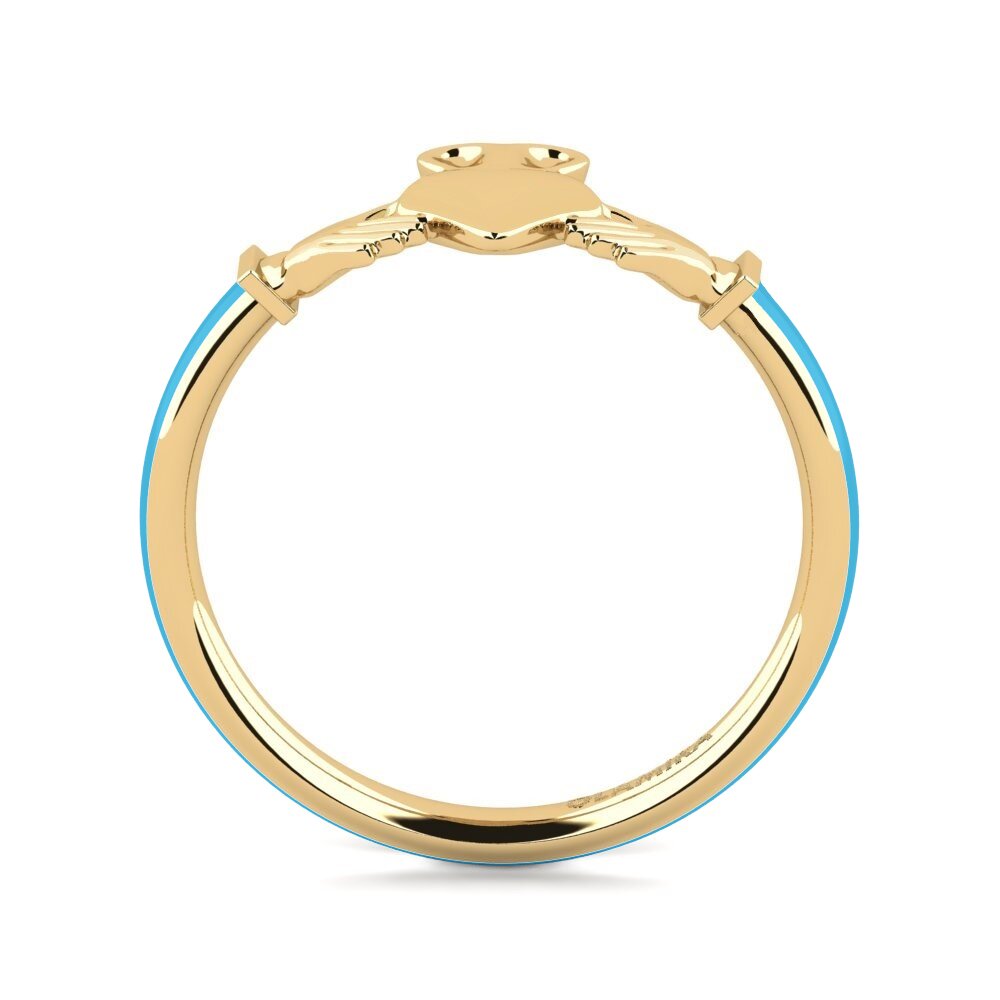 9k Oro Amarillo Anillo Eklers