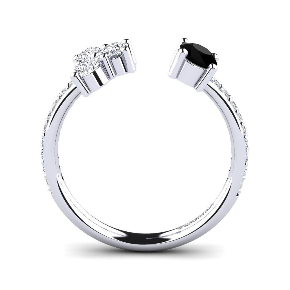 Zafiro negro Anillo Elaini