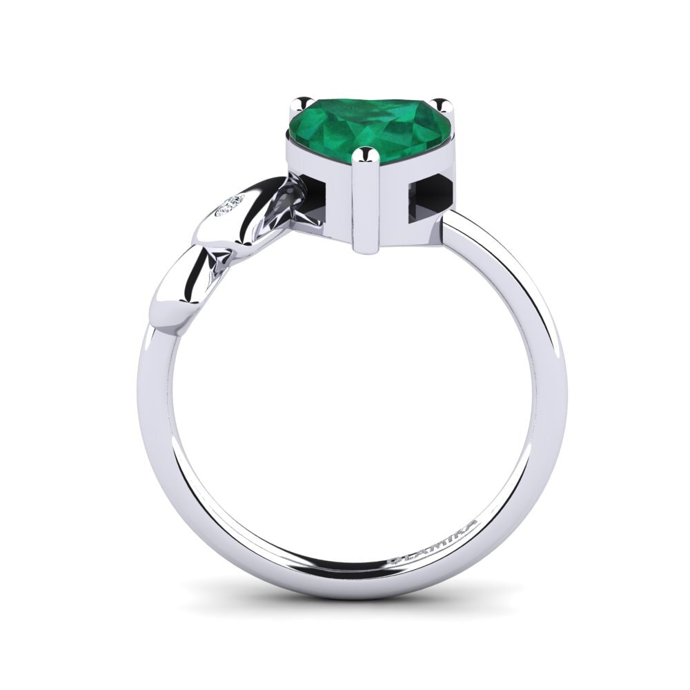 Heart Emerald Ring Elauna