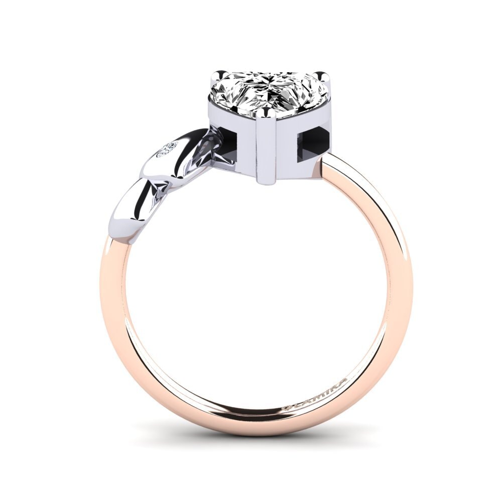 Corazón Moissanita Anillo Elauna