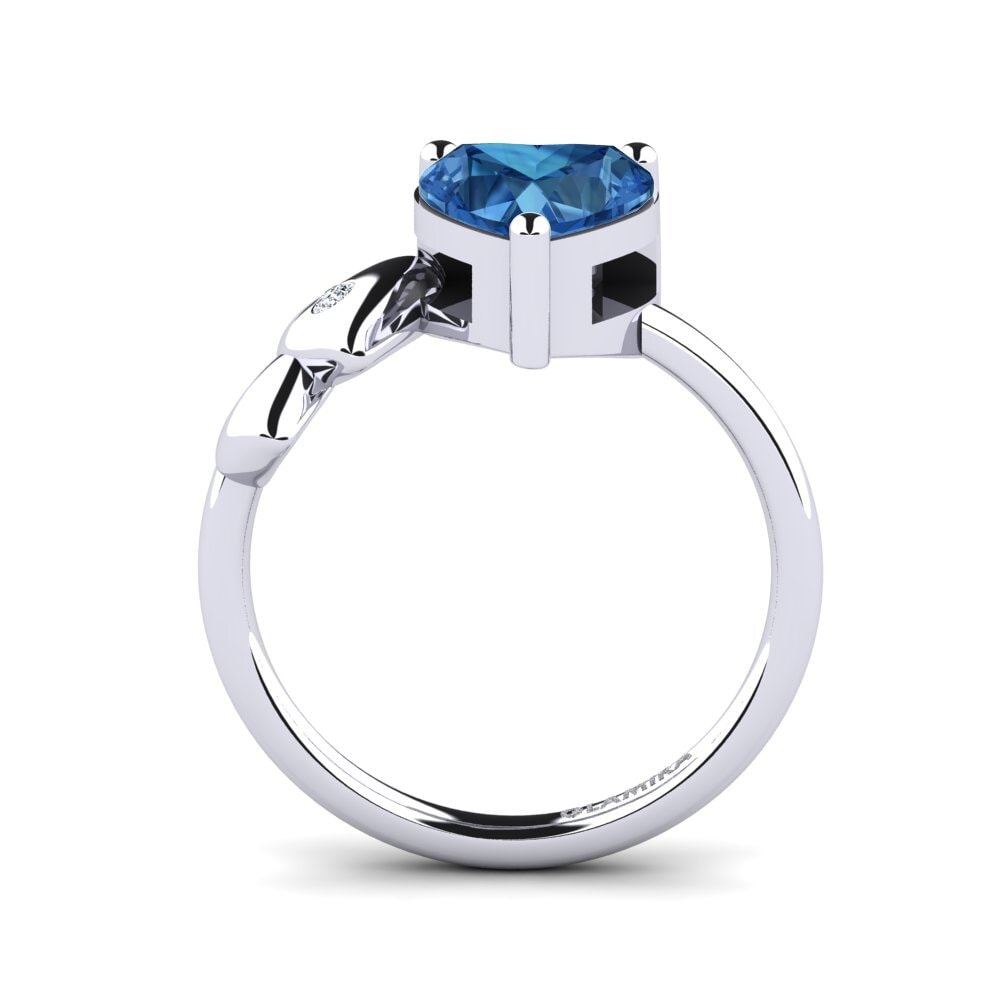 Zircone Blu Scuro Anello Elauna