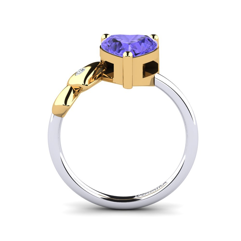 18ct White & Yellow Gold Tanzanite Ring Elauna