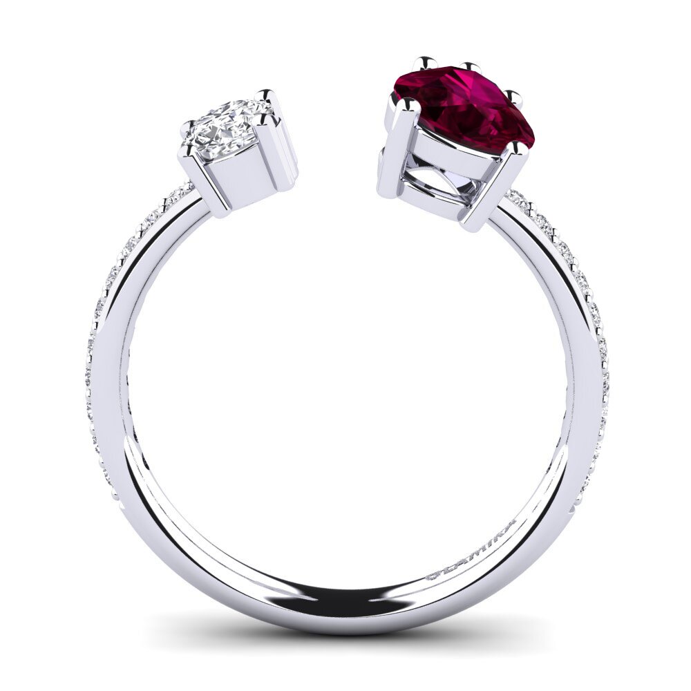 Rhodolite Garnet Engagement Ring Elayna