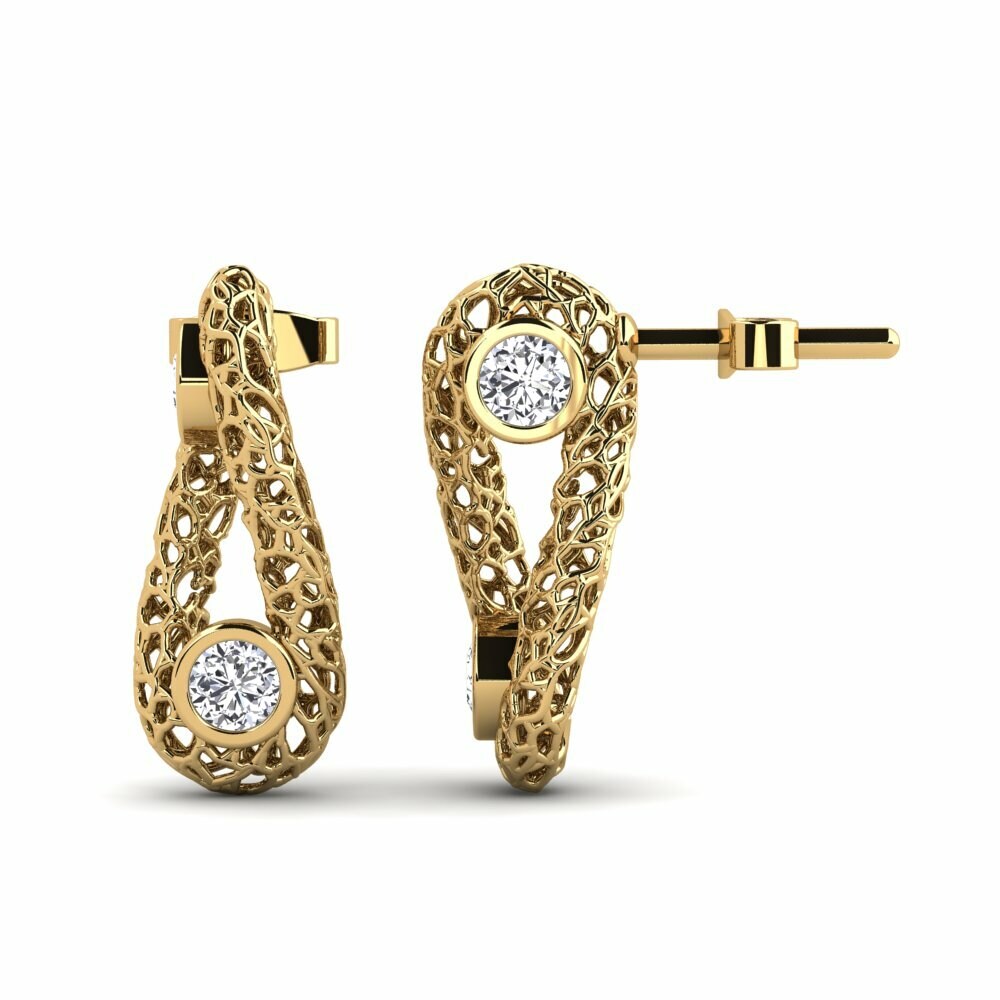 Moissanite Boucle d'oreille femme Elba