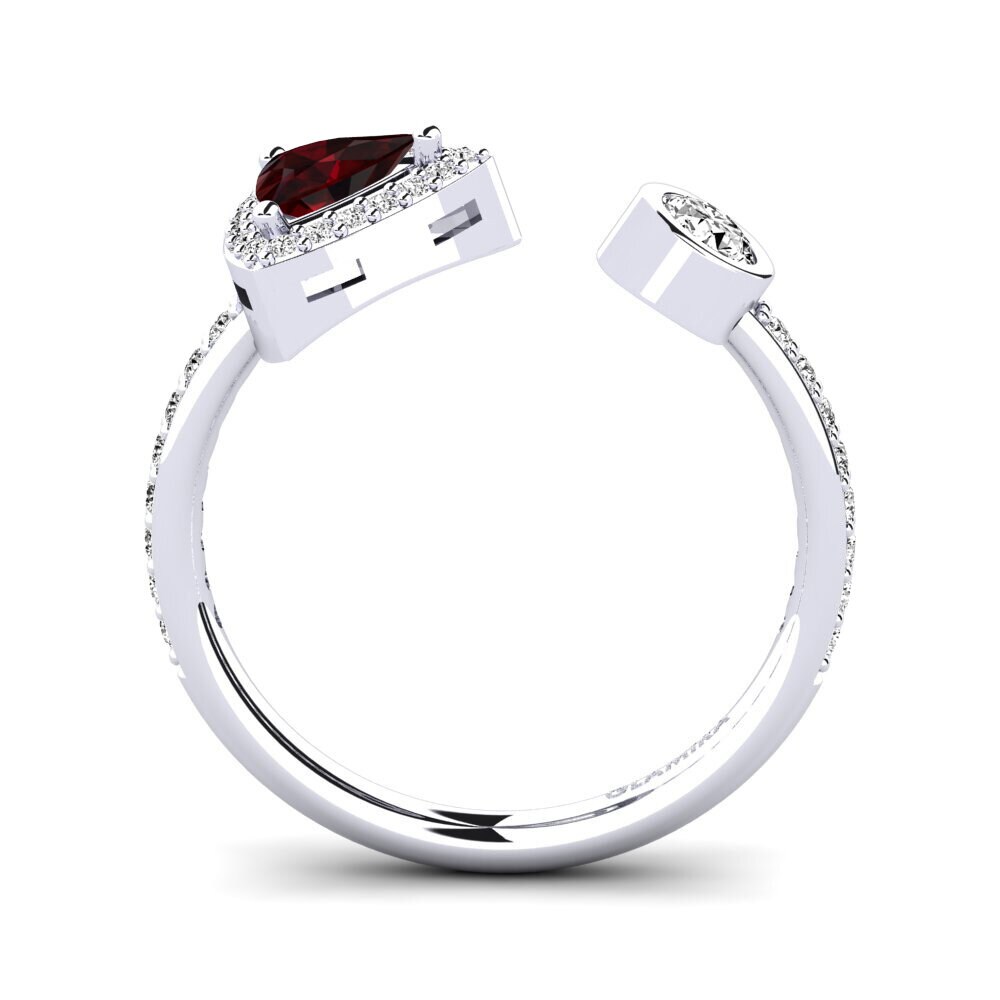 Trillion Garnet Engagement Ring Elberga