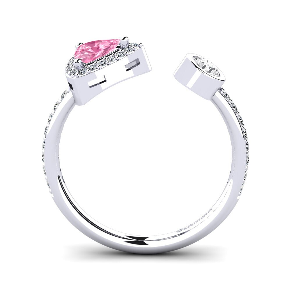 Trillion Pink Sapphire Engagement Ring Elberga