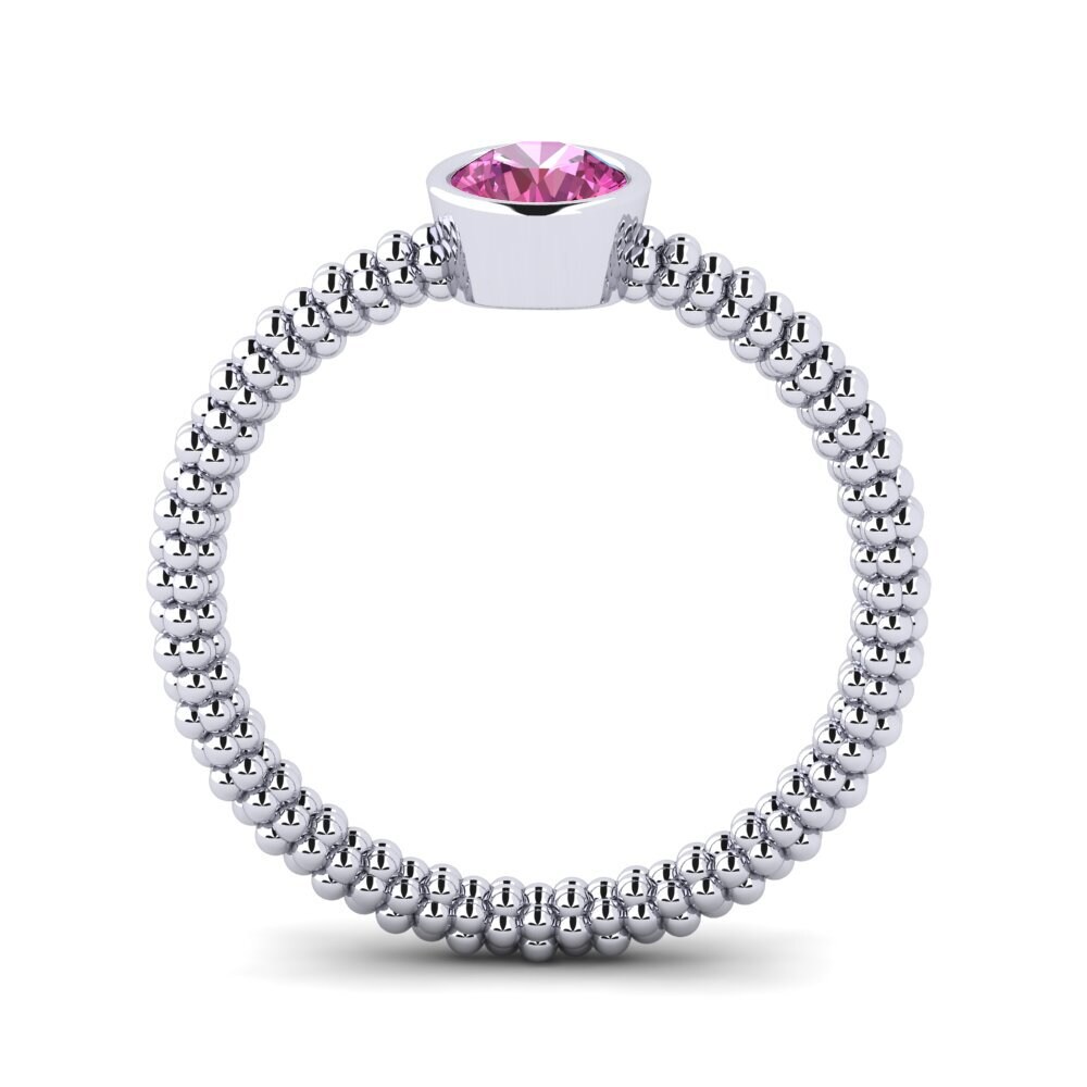 Topacio Rosa Anillo meñique Elfried