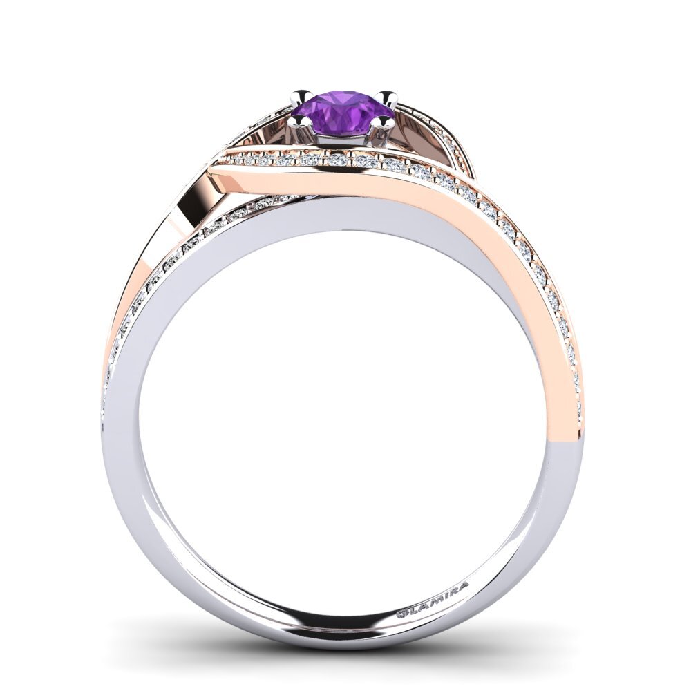 Amatista Anillo de compromiso Elinore