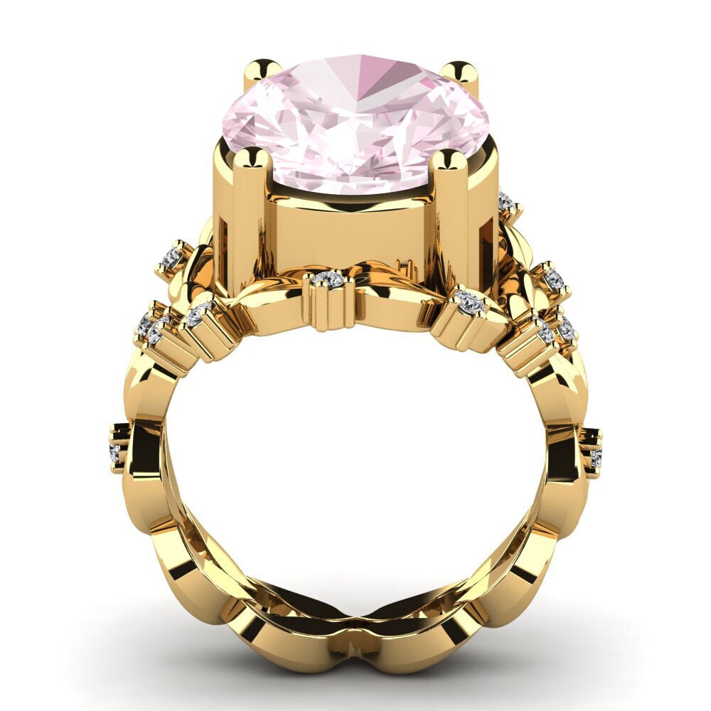 14k Oro Amarillo Anillo Ellan