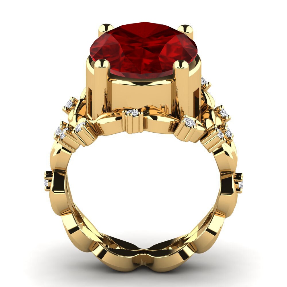 Rubis (créé en laboratoire) Bague Ellan
