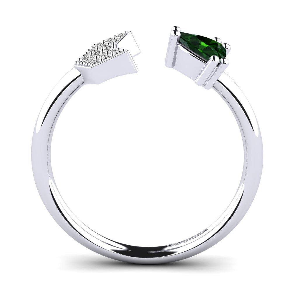Turmalina verde Anillo Ellger