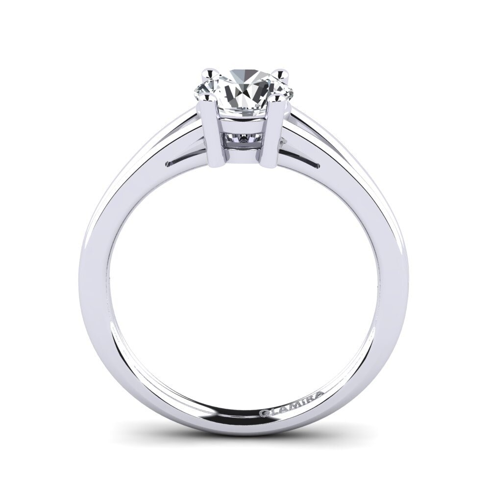 Weißer Zirkon Verlobungsring Ellie 1.0 crt
