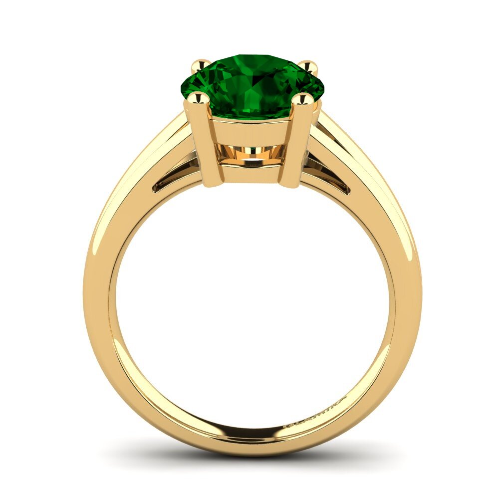 Green Zirconia Engagement Ring Ellie 3.0 crt