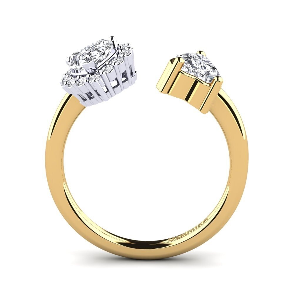 14ct Yellow & White Gold Diamond Women's Ring Ellish