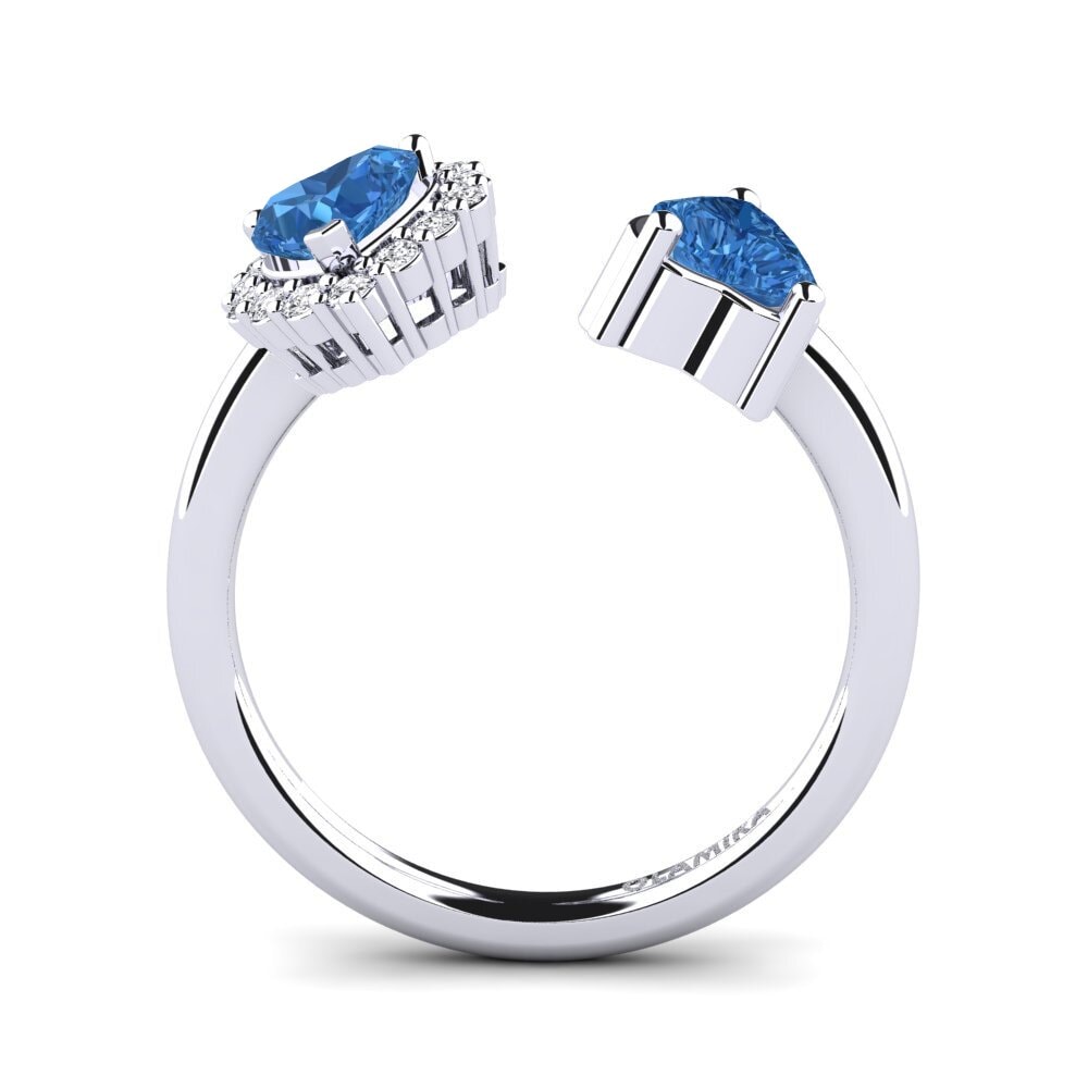 Zircone Blu Scuro Anello da donna Ellish