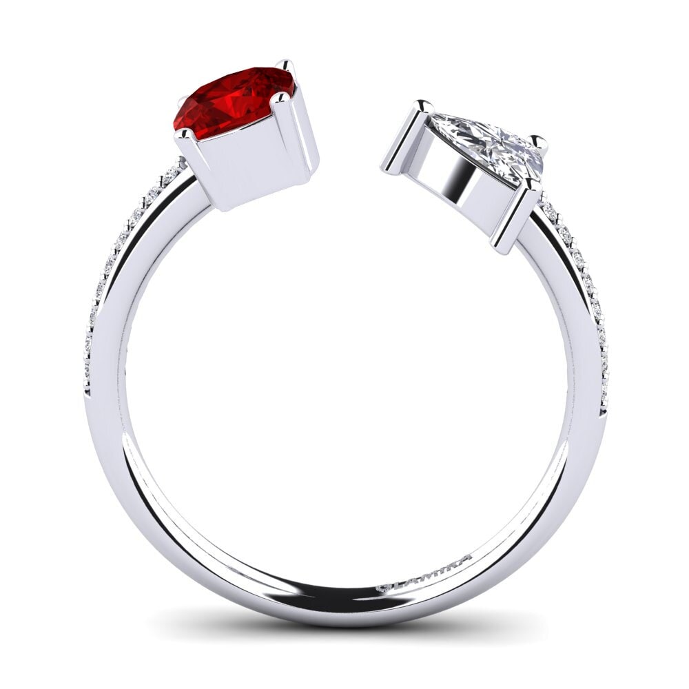 Ruby (Lab Created) Engagement Ring Ellissa