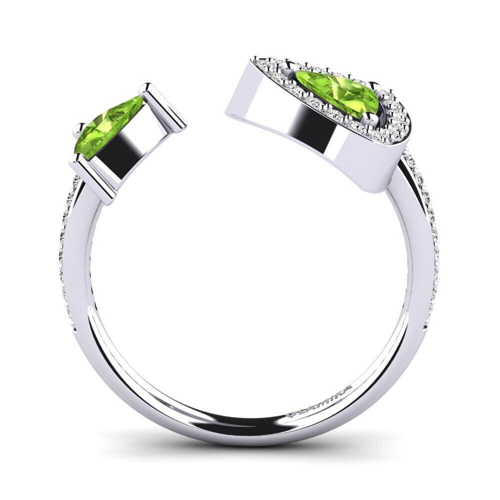 Trillion Peridot Engagement Ring Ellmeria