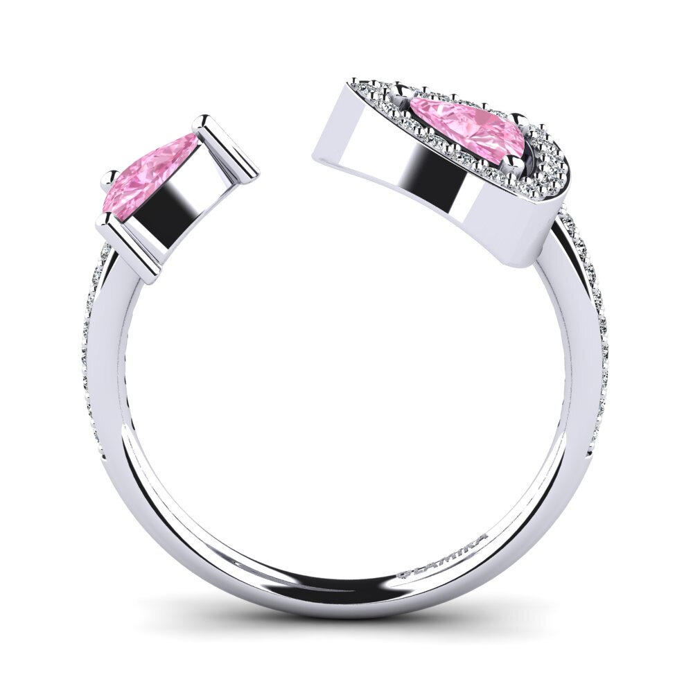 Trillion Pink Sapphire Engagement Ring Ellmeria