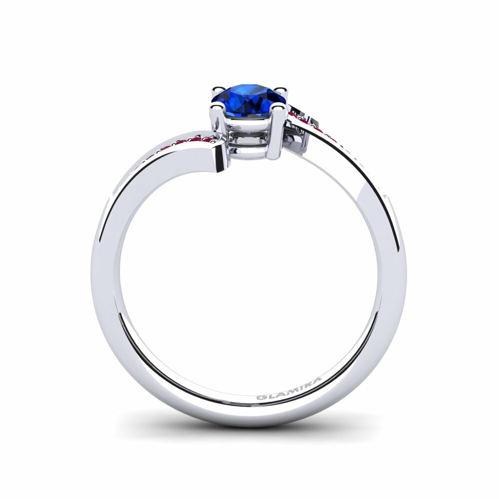 Sapphire (Lab Created) Engagement Ring Elloine