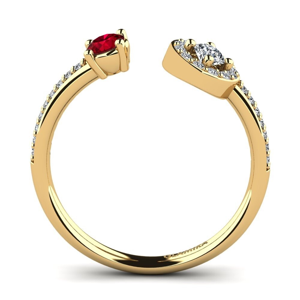 Red Zirconia Ring Ellona