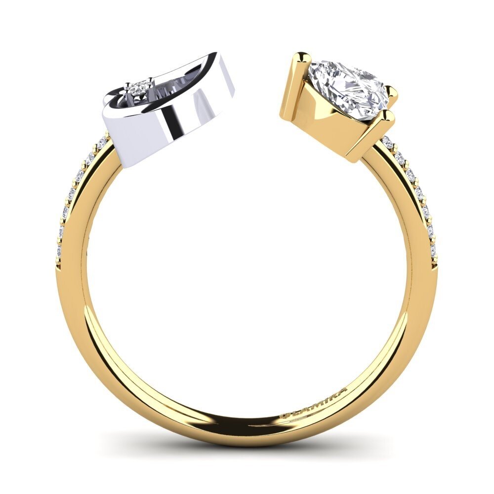 14ct Yellow & White Gold Diamond Ring Ellura