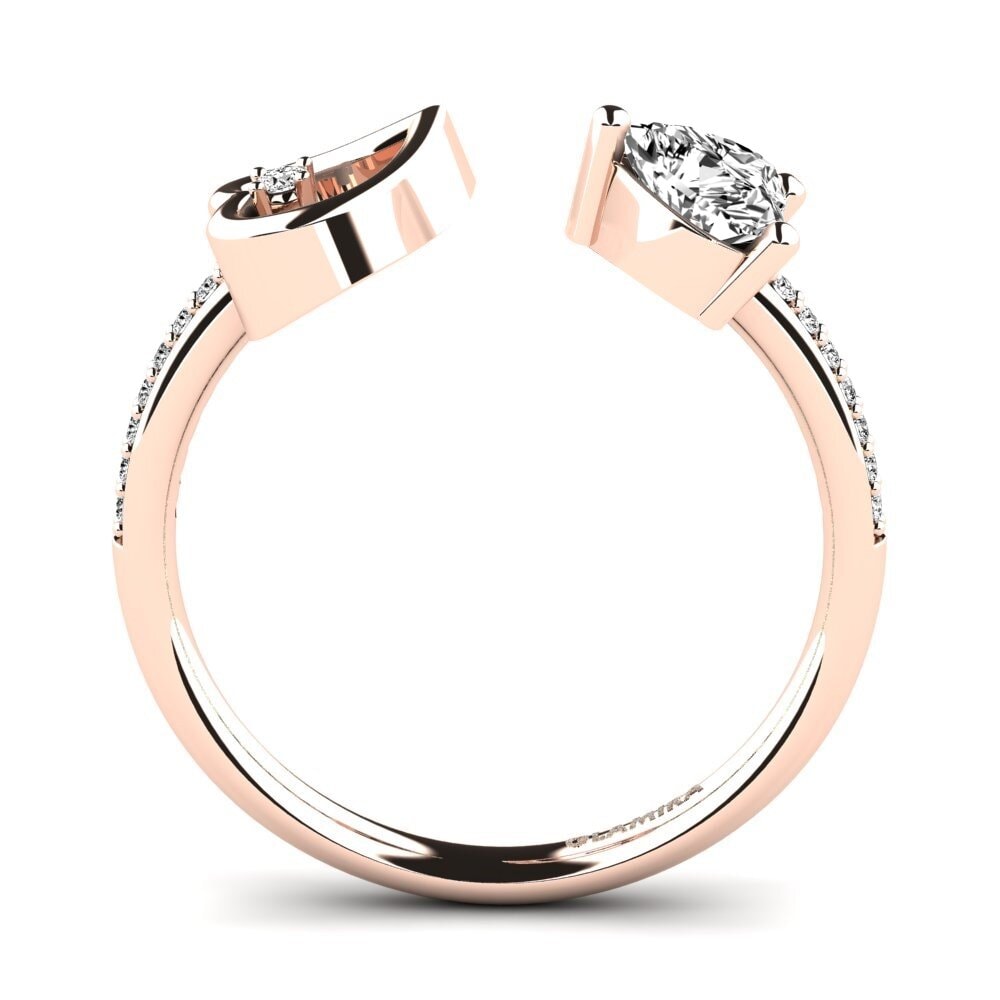 Corazón Moissanita Anillo Ellura