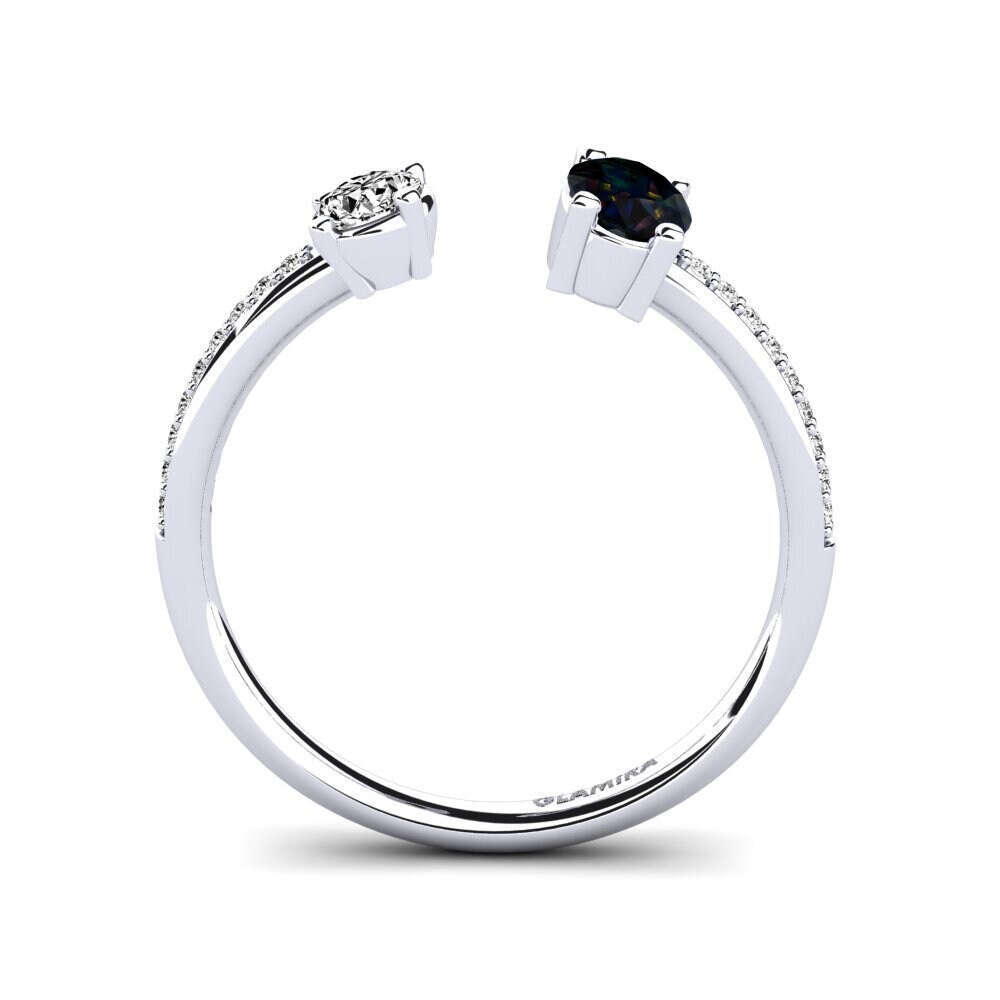 Opalo Negro Anillo Ellvira