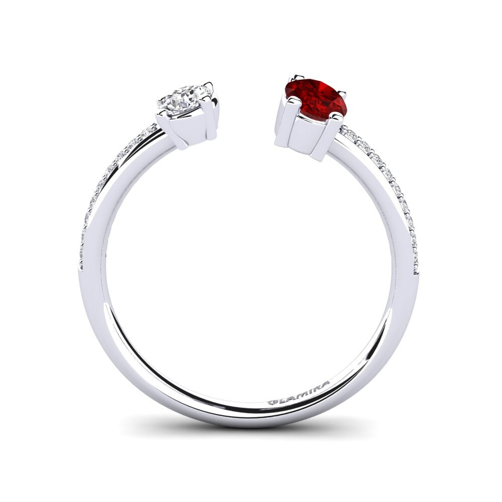 Rubin (im Labor gezüchtet) Ring Ellvira