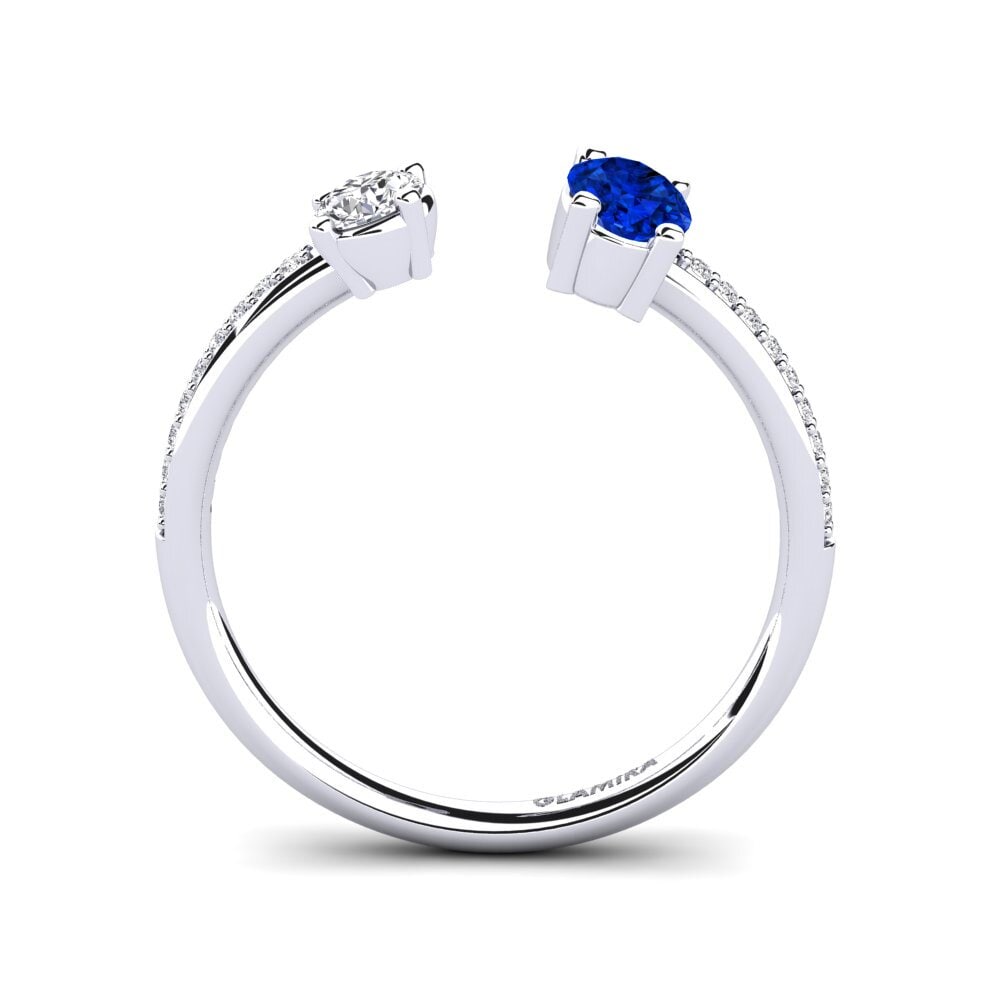 Safiro (Creado en Laboratorio) Anillo Ellvira