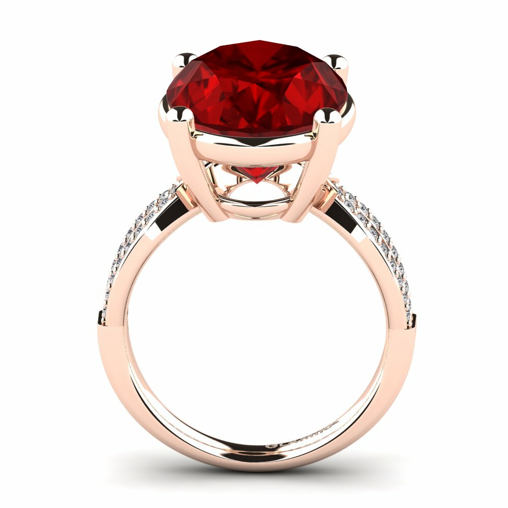 Rubis (créé en laboratoire) Bague Elnora