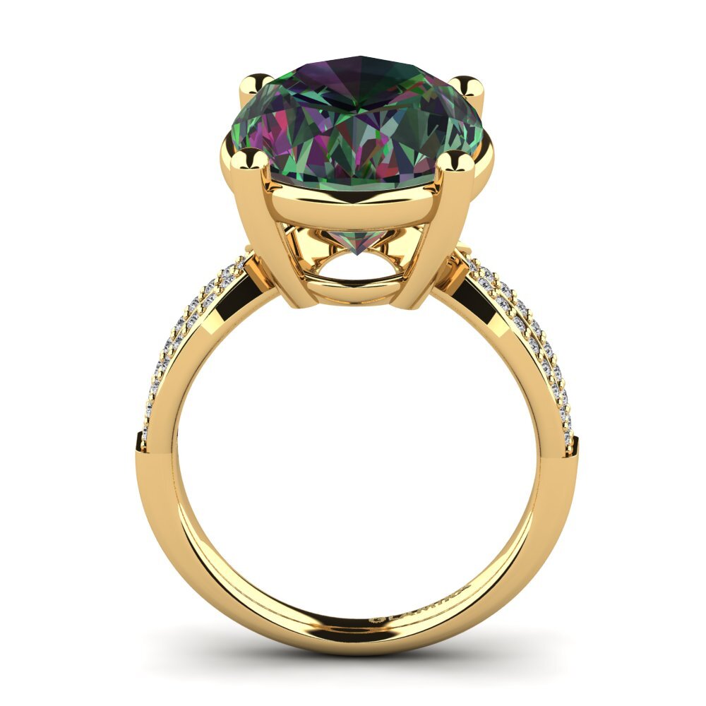 14k Oro Amarillo Anillo Elnora