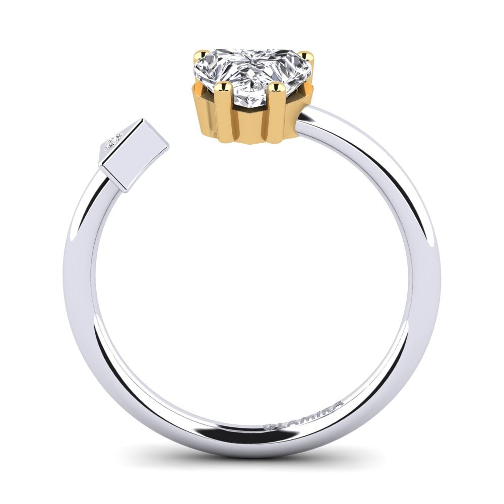14ct White & Yellow Gold Diamond Ring Elodie