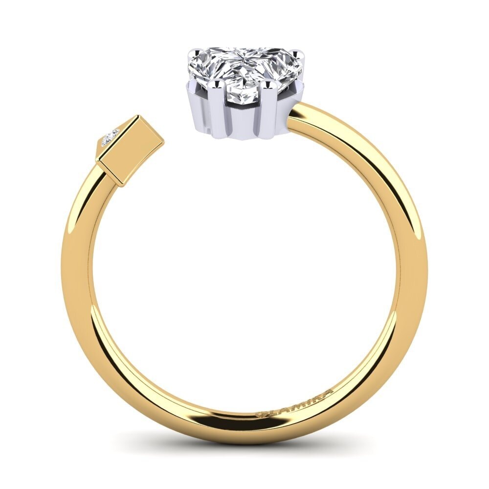 14ct Yellow & White Gold Diamond Ring Elodie