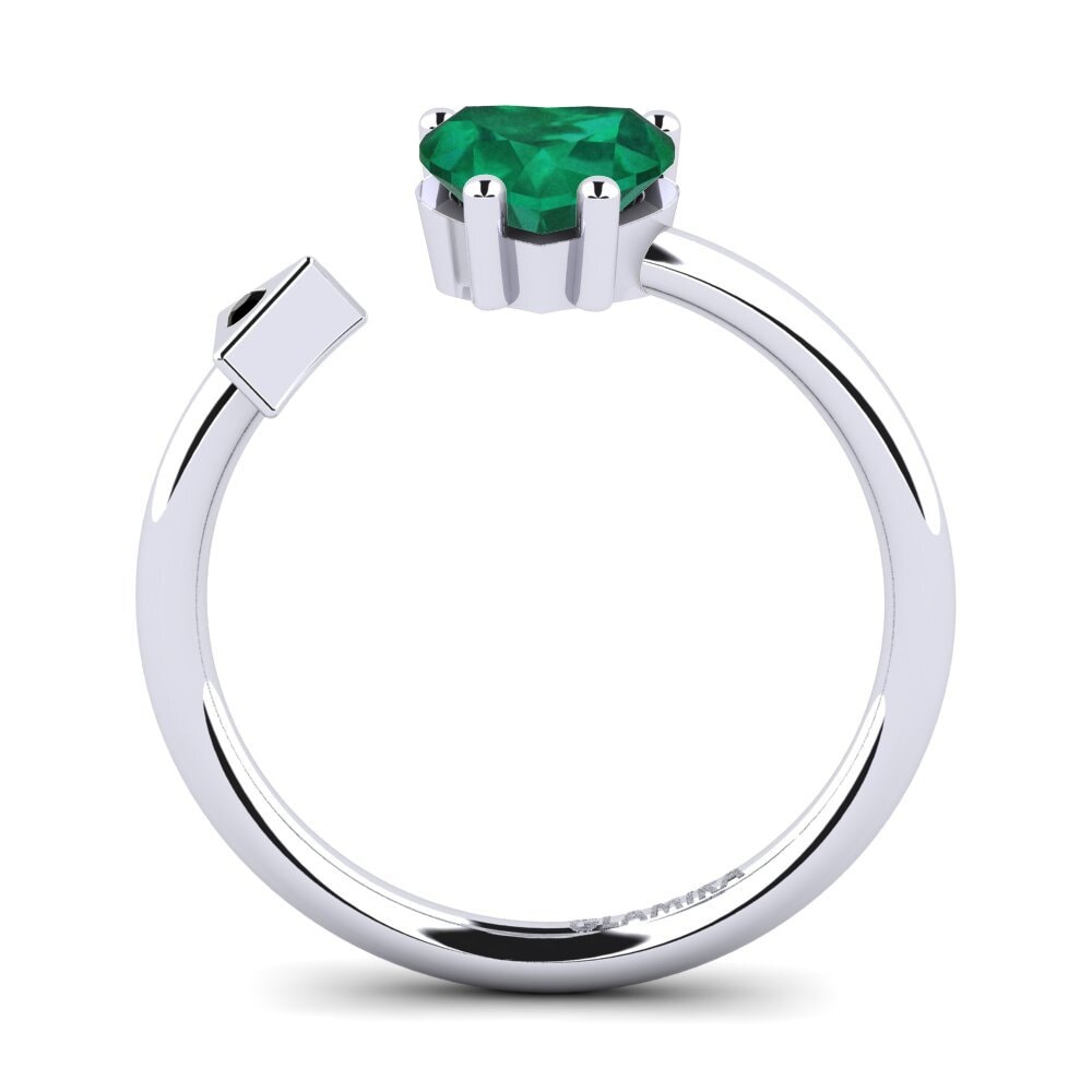 Heart Emerald Ring Elodie