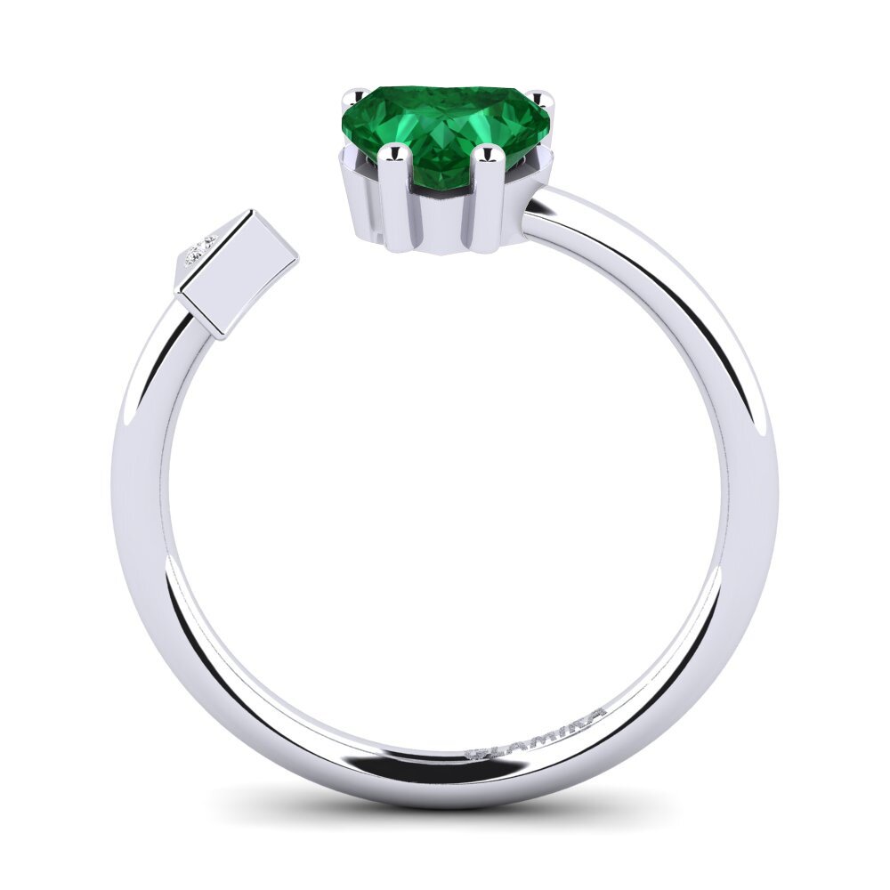 Smaragd (im Labor gezüchtet) Ring Elodie