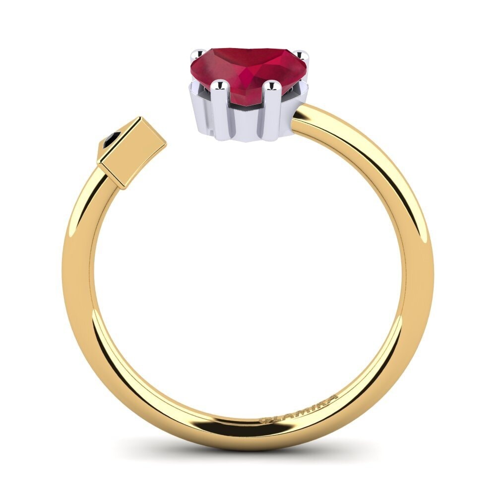 14ct Yellow & White Gold Ruby Ring Elodie