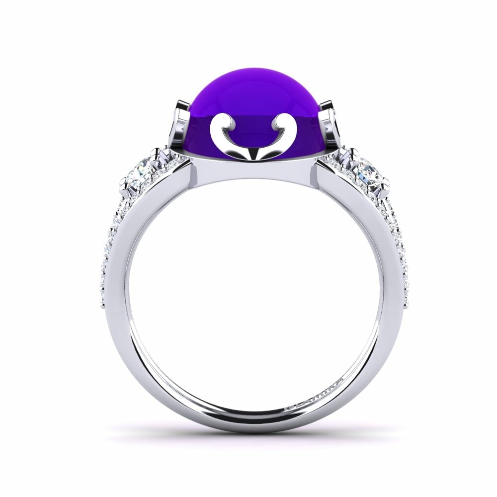 Améthyste Cabochon Bague Elwanda