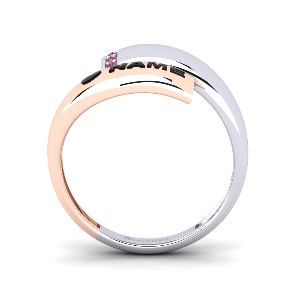 Weiss & Rotgold 750 Rhodolit-Granat Ringe Emblish