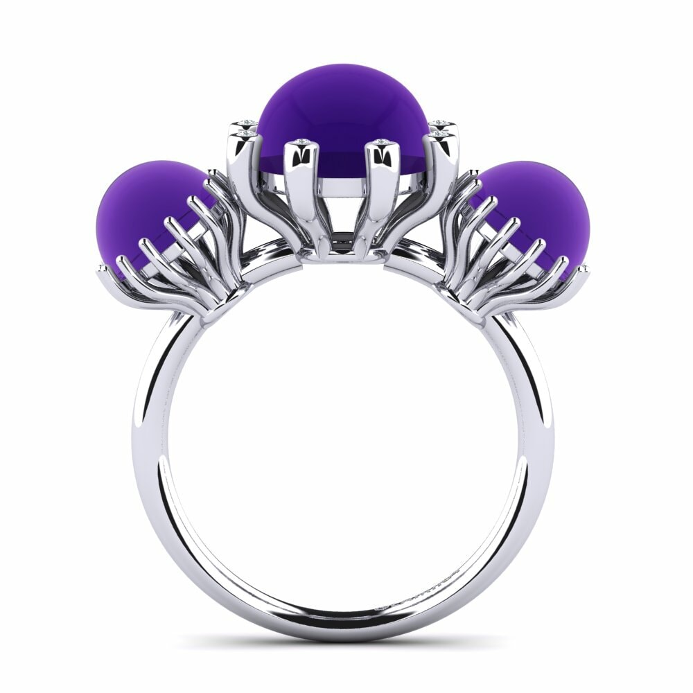 Améthyste Cabochon Bague Emblyn