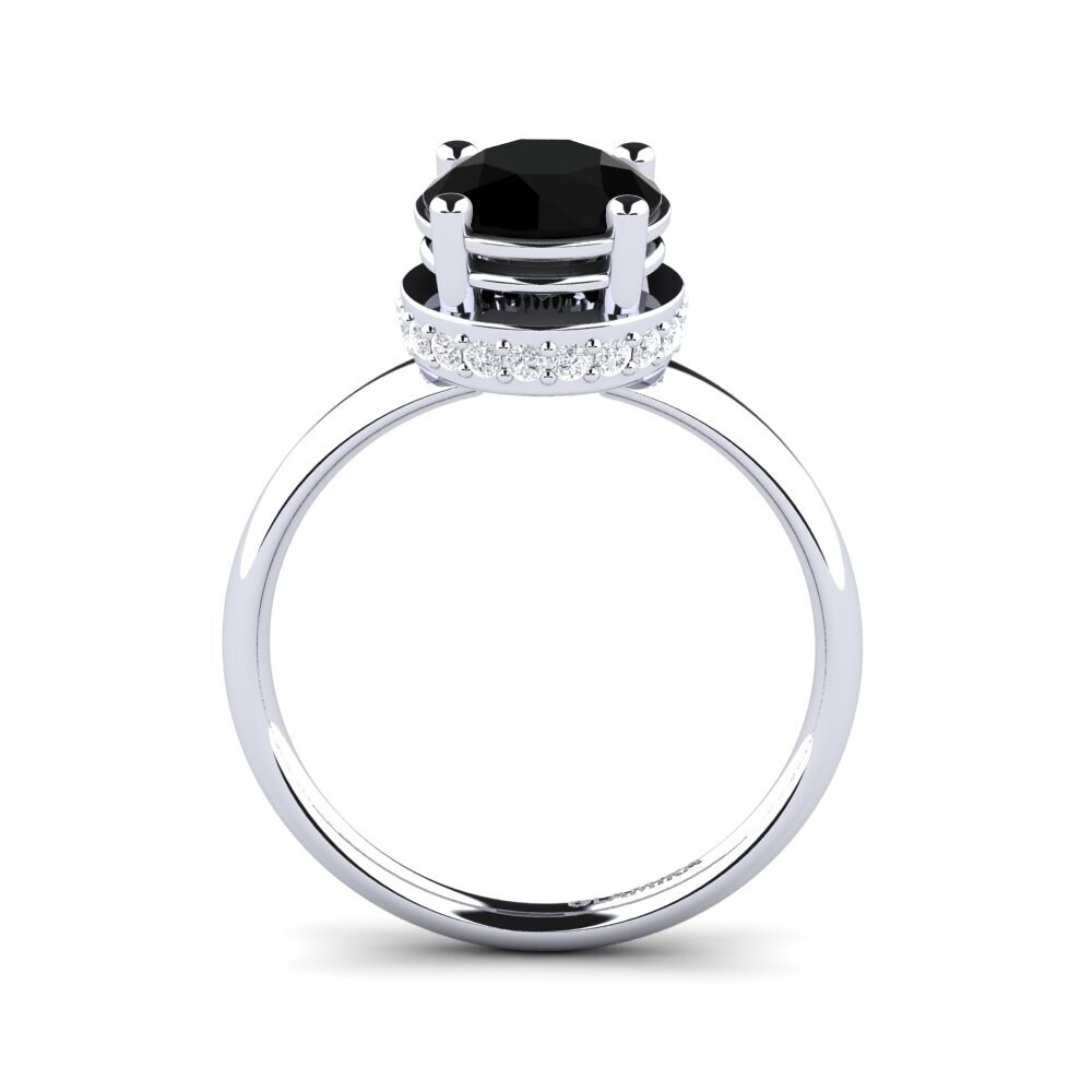 Black Sapphire Engagement Ring Emelda