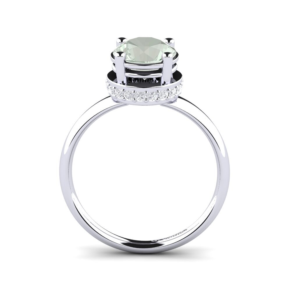 Green Amethyst Engagement Ring Emelda