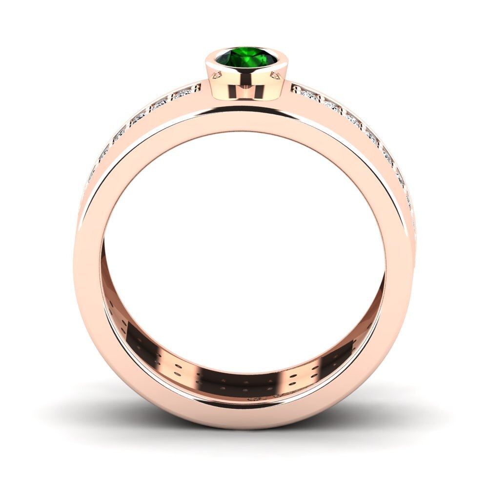 Grüner Turmalin Pinker Ring Emilirar