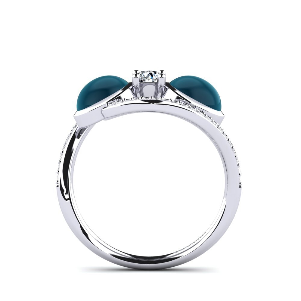 Cabochon London Blue Topaz Ring Eminta