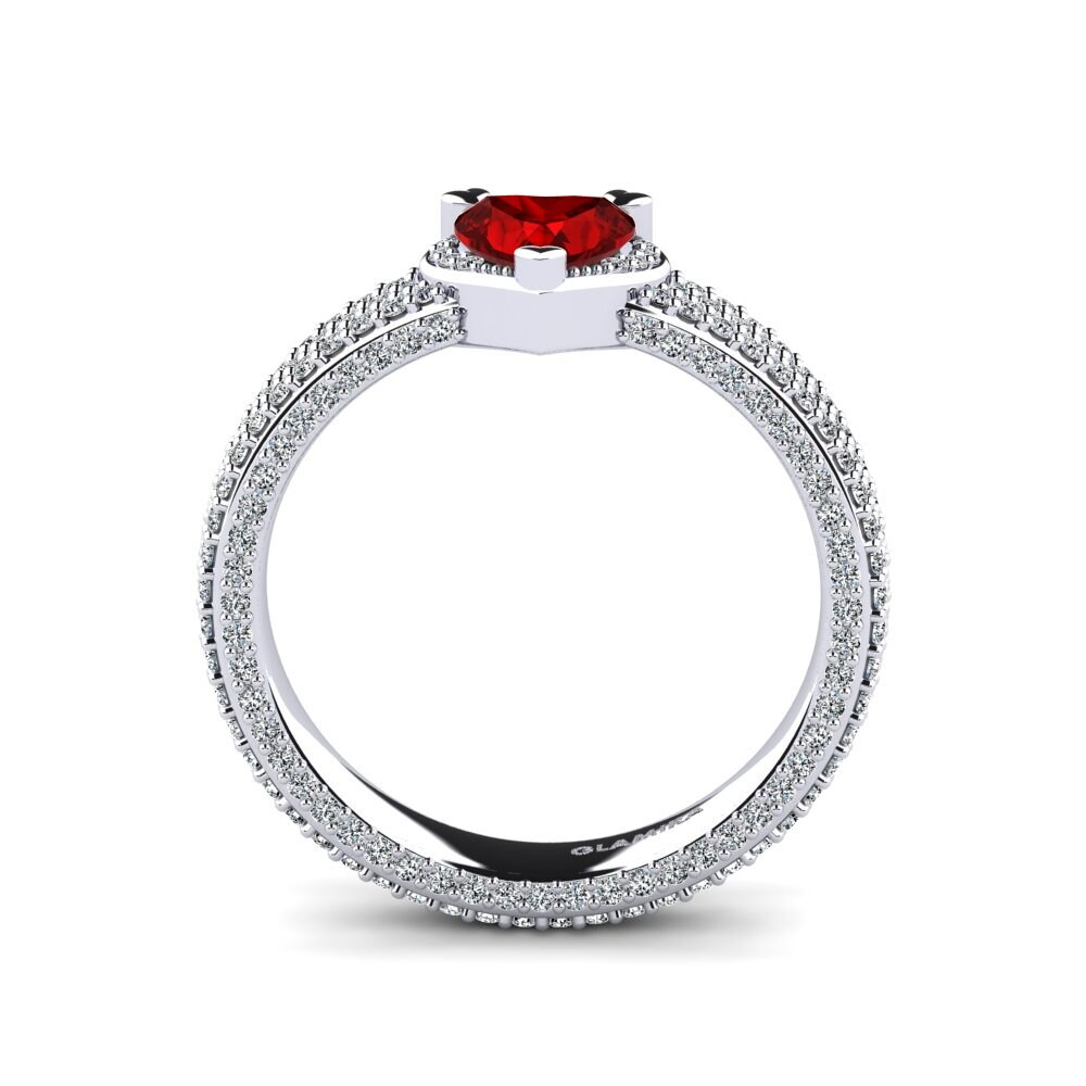 Ruby (Lab Created) Engagement Ring Emmaunela