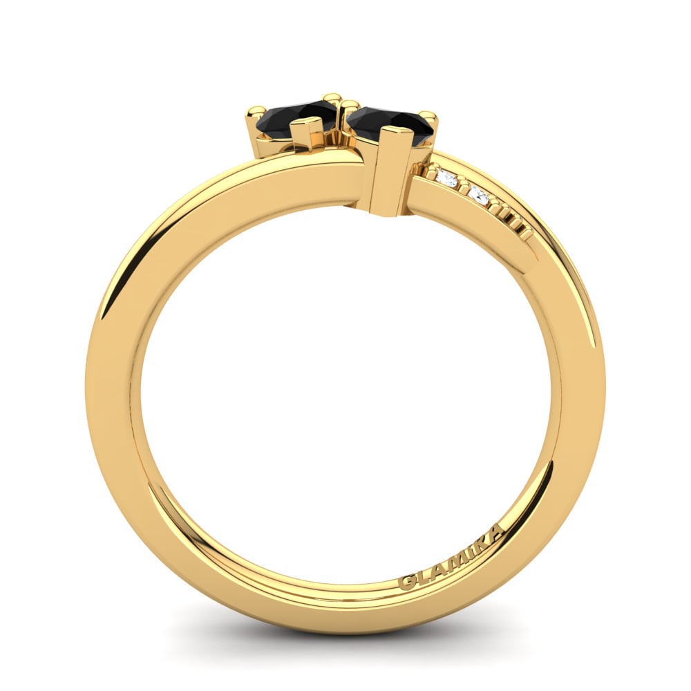 14ct Yellow Gold Black Onyx Ring Emmy