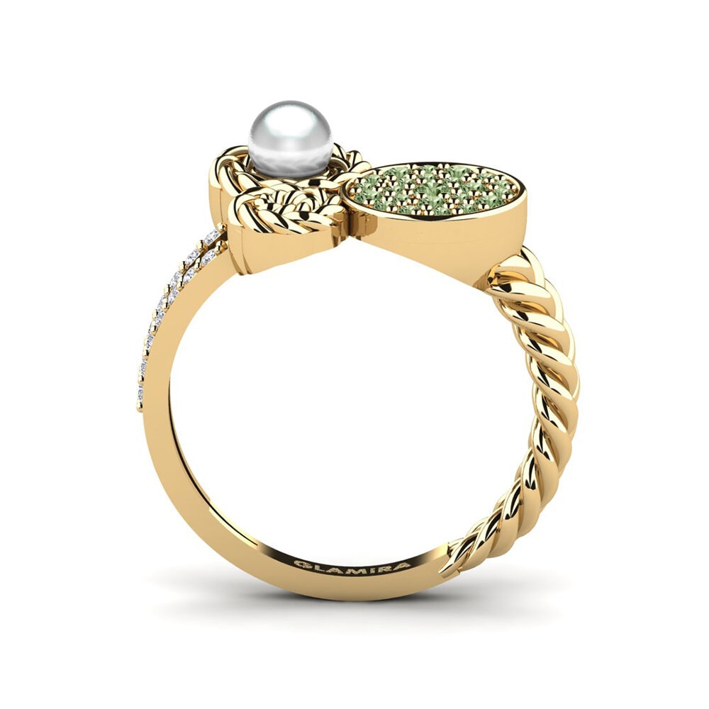 Green Diamond Ring Encircle