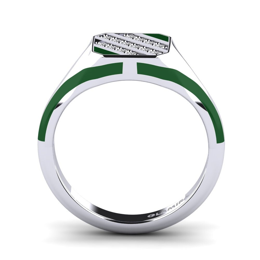 14ct White Gold Pinky Ring Enje
