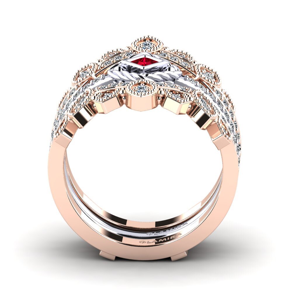 Circonita Roja Anillo Enulti SET