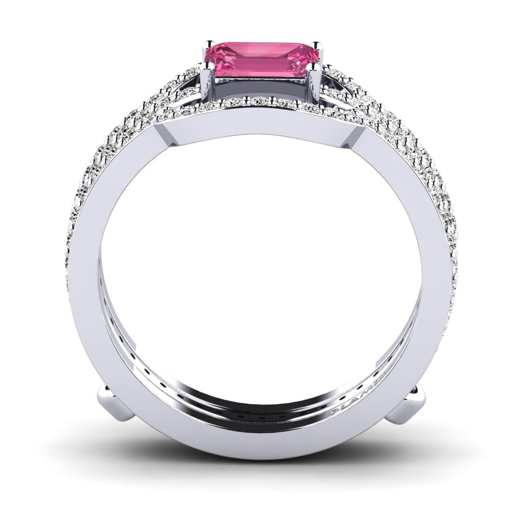 Turmalina rosa Anillo Epect SET
